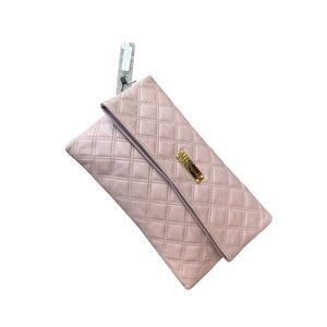 Marc Jacobs Collection Quilted Fold-Over Pink Clutch